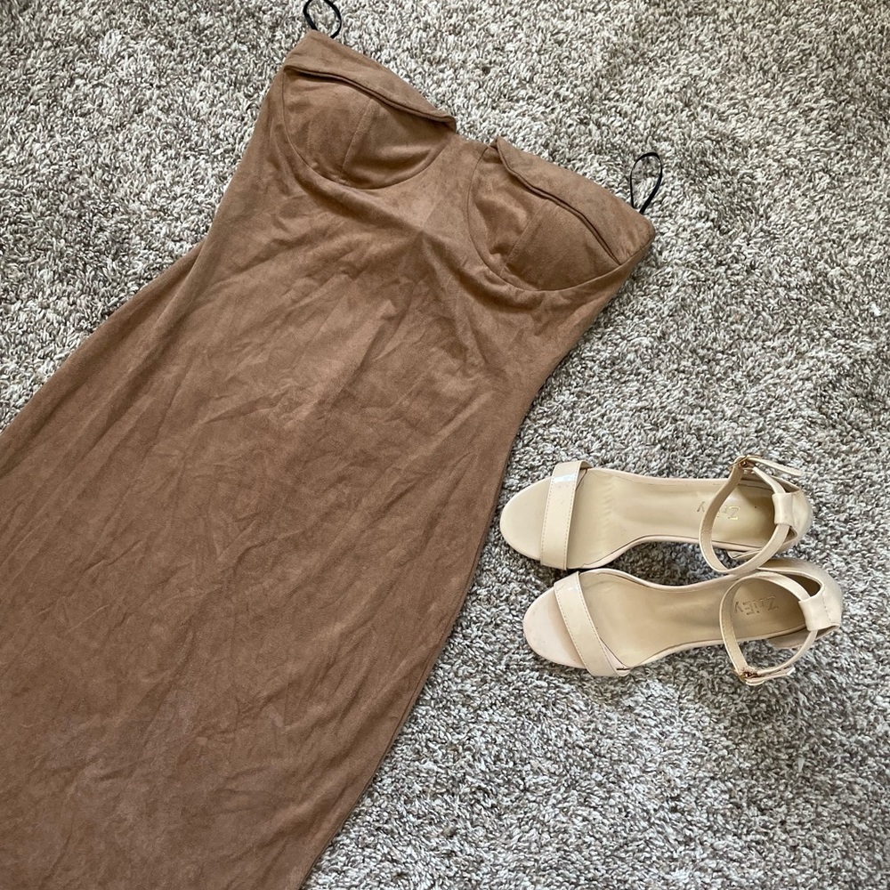 Fashion Nova Nude Dress (heels NOT included)